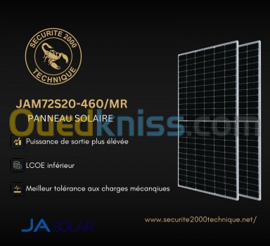 Panneau Solaire Monocristallin Demi-Cellule 460W MBB De JA Solar