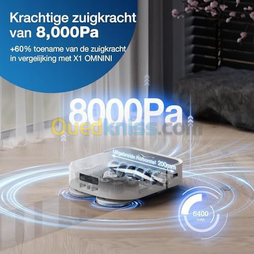  Aspirateur robot laveur ECOVACS DEEBOT X2 Omni  Blanc avec Station,Aspiration 8000Pa