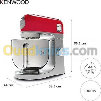 Pétrin pâtissier Kenwood KMX750RD Kmix disponible  couleur noir  rouge 