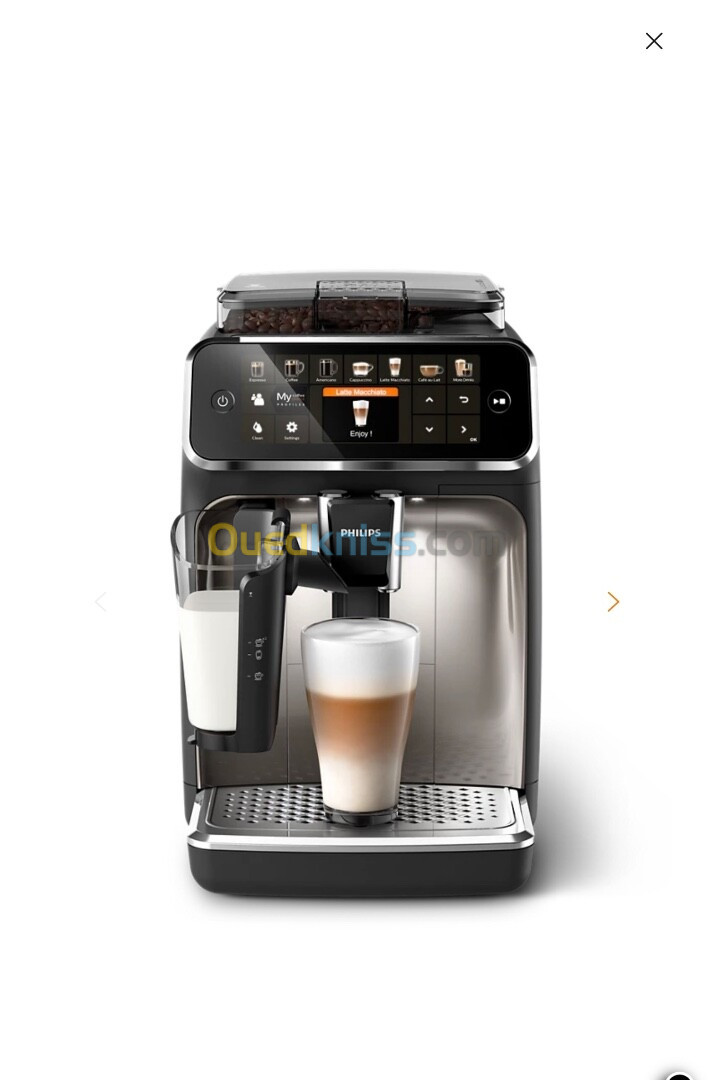 Machine a café Philips Série 5400 Noir / Chrome ep5447/90 ,12 boissons, carafe LatteGo