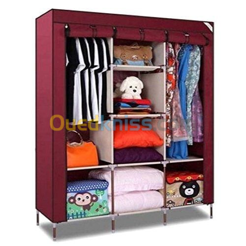 Storage Wardrode Armoire De Rangement 130 X 45 X 175-Bordeaux