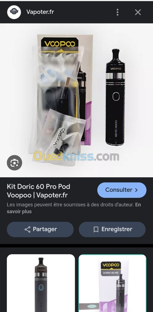 Cigarette électronique voopoo doric 