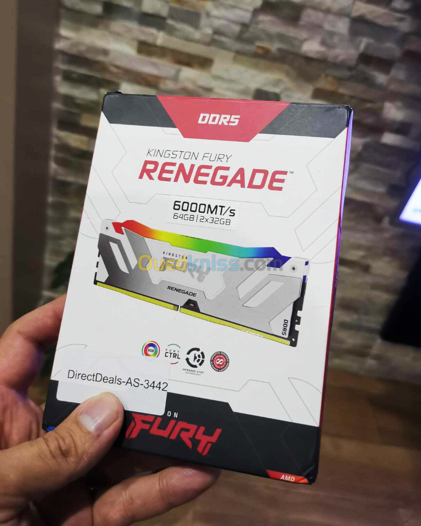 DDR5 * 64 GB * 6000 Mhz * RGB * KINGSTON - FURY Renegade ORIGINALE