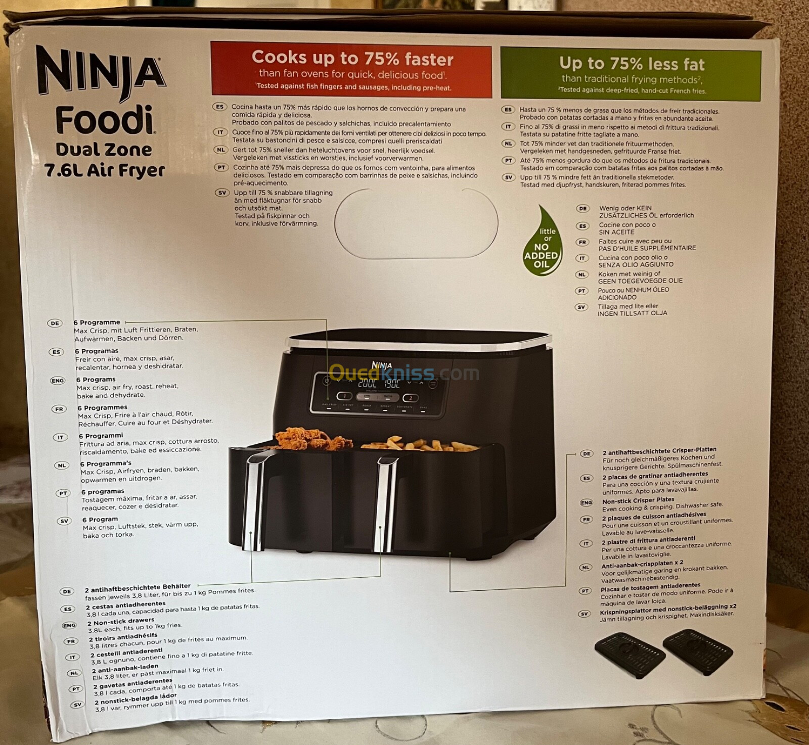 Airfryer ninja 7.6L neuf (friteuse sans huile)