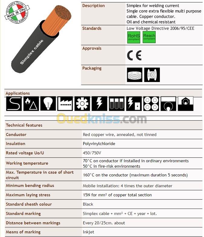 Cable de masse souplex