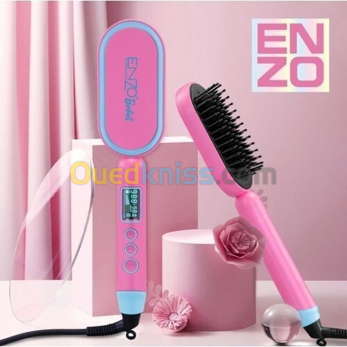 ENZO PROFESSIONAL Brosse Lissante Chauffante Barbie Edition 