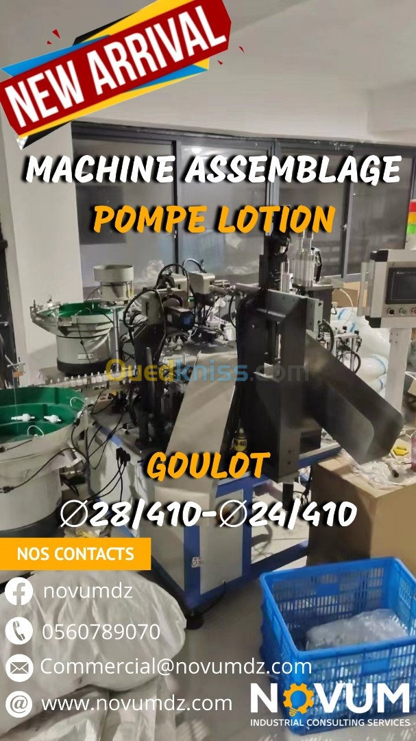 Machines assemblage pompe lotion avec 12 moules pour pompe a gel Goulot 28mm et 24mm