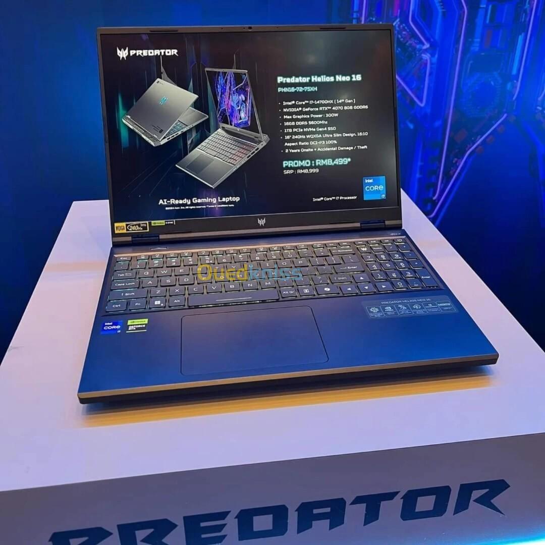 ACER PREDATOR HELIOS18/I7-13700HX/16 GB DDR5 5600MHZ/1024GB SSD/RTX4070 08GB/ 18 POUCE 2.5K 165HZ   