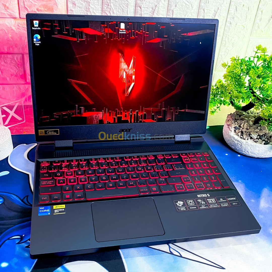 ACER NITRO 5/ INTEL I5-12500H/ ram 16 gb ddr4/disk 512 gb ssd/nvidia RTX 3050/15.6  pouce IPS 144HZ 