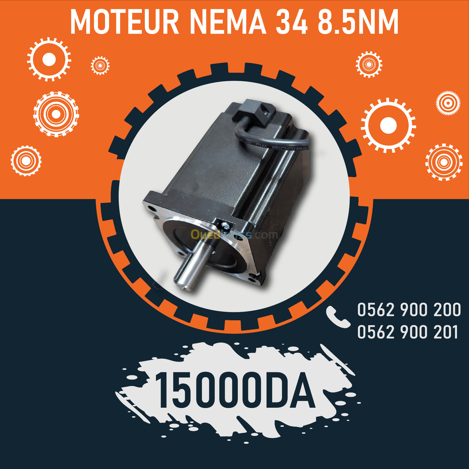 MOTEUR NEMA 34 COUPLE 8.5 