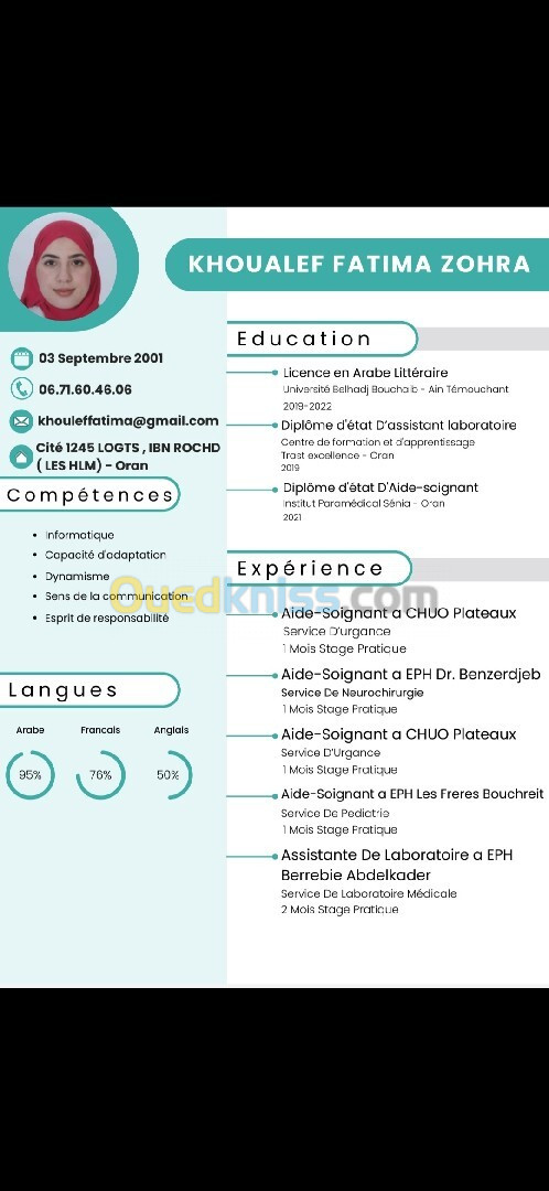 aide soignant/assistante médical 