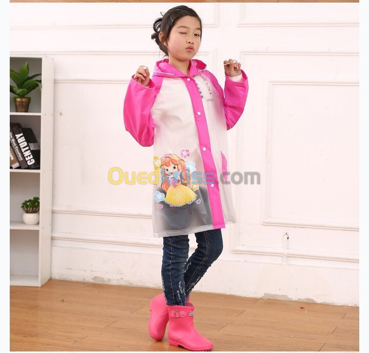 Capuche Poncho Pluie Enfant Impermeable Anti Pluie V3