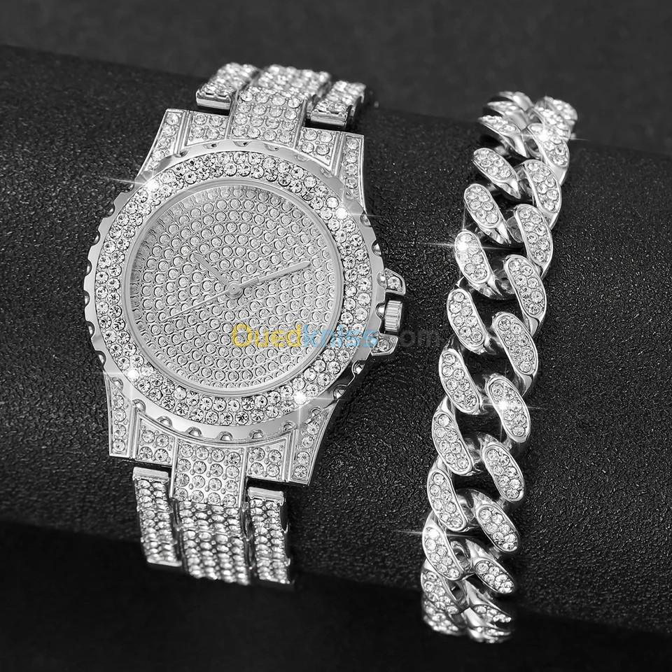 Montre strass mixte