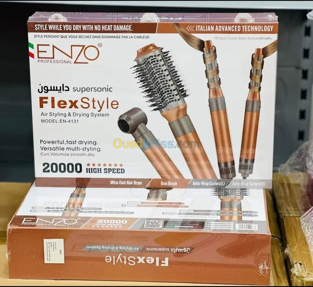 Brosse ENZO  Flex Style  4 en 1 