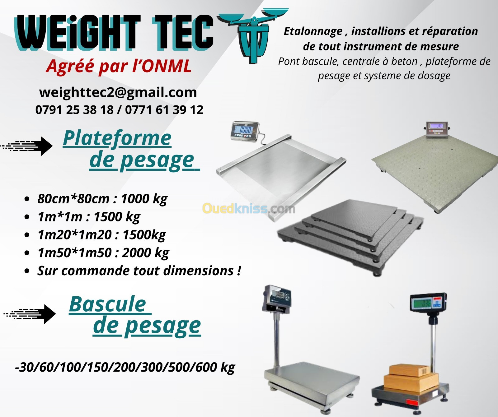 BASCULE ET PLATEFORME