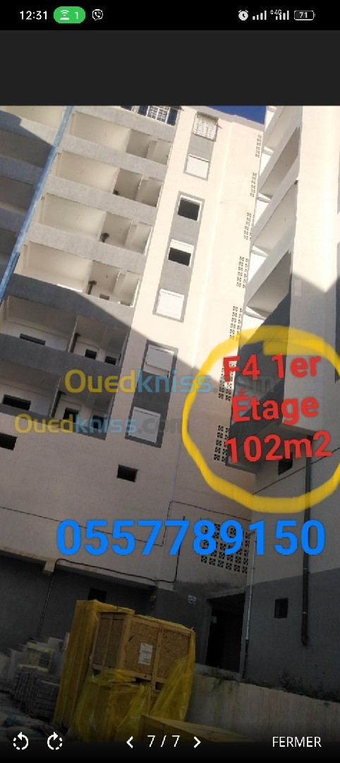 Vente Appartement F4 Constantine El khroub