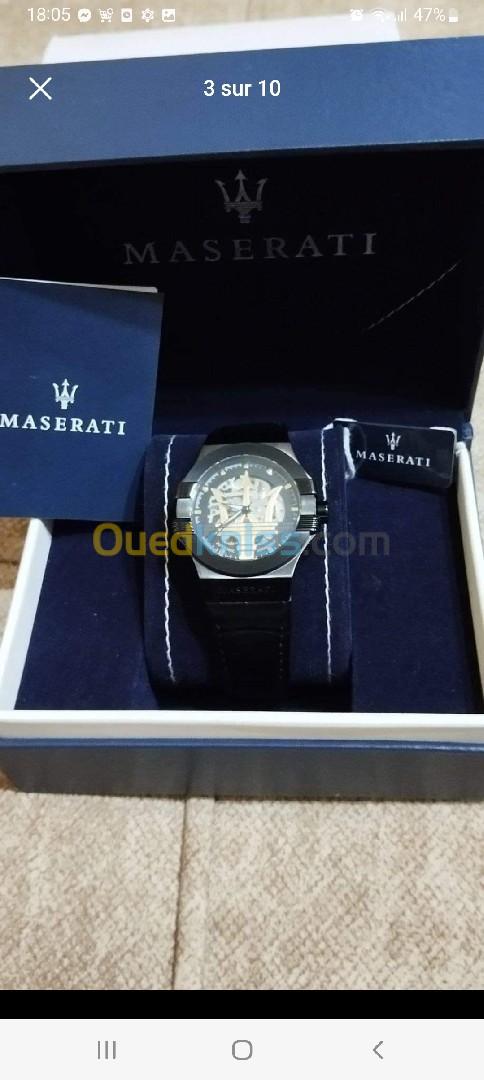 Montre maserati potenza automatic black opiume 