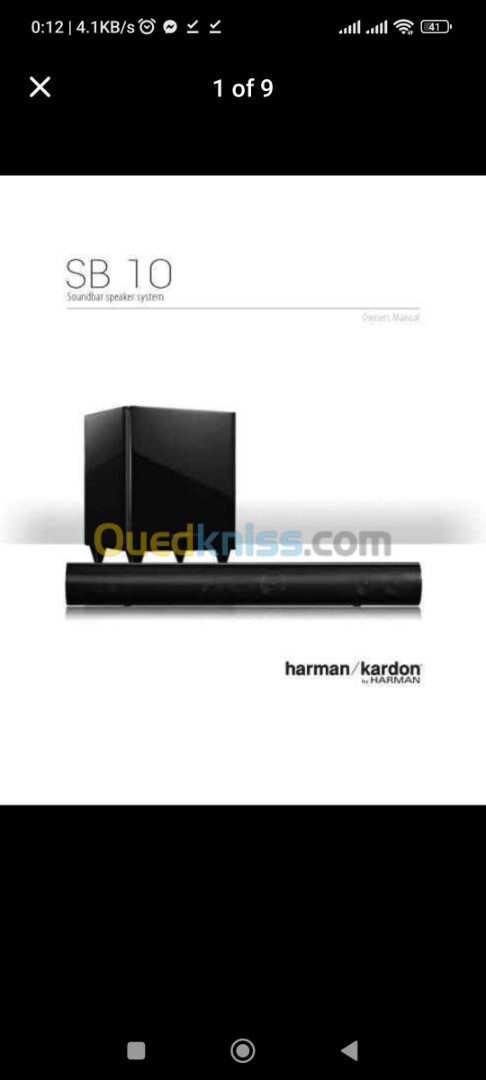 Harman kardon  barre de son + subwoofer 3.1