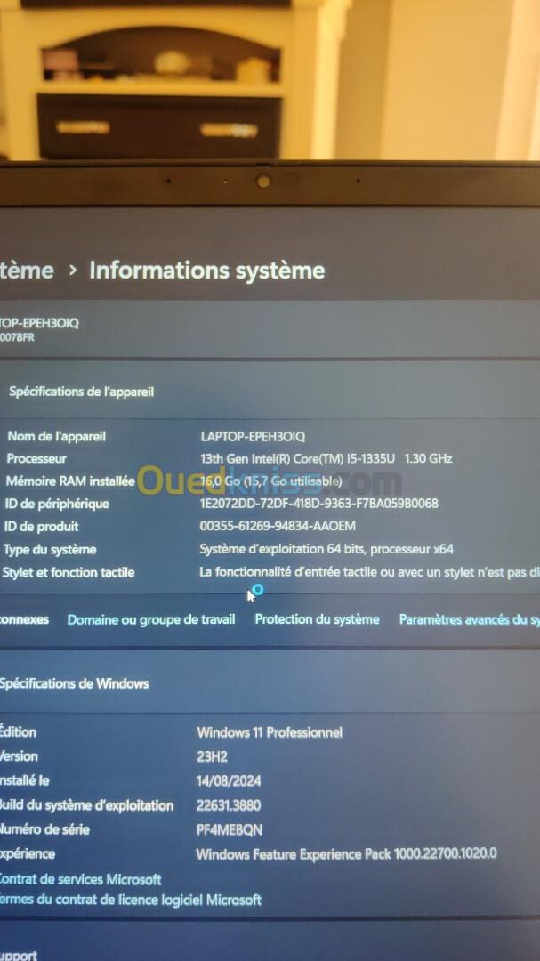 Lenovo ThinkPad T16 Gen 2 - 16" - Intel Core i5 - 1335U - 16 Go RAM - 256 Go SSD - Français