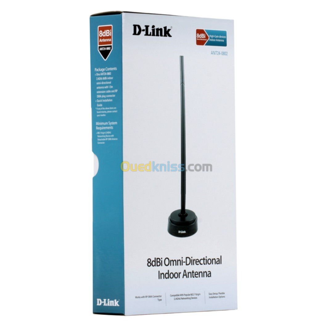 Antenne WIFI  D-Link ANT24-0802 8dbi omnidirectionnelle emetrise 