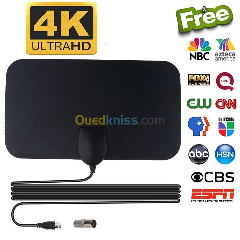 Antenne de télévision numérique HD 8K 4K 1080P, 500 Miles, Mini TV aérienne, Surf HD, DVB-T2 25db