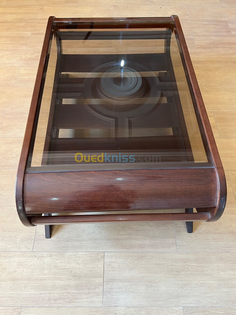 Table Basse en Bois et Verre Moderne italienne