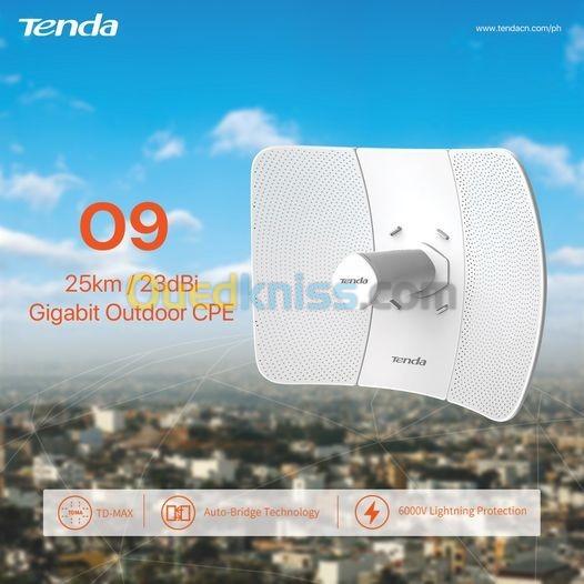 Tenda CPE O9 antenne WiFi 5 Jusqu'à 867 Mbps long distance