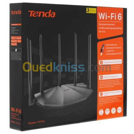 ROUTER TENDA TX2 PRO AX1500 DUAL BAND WIFI 6