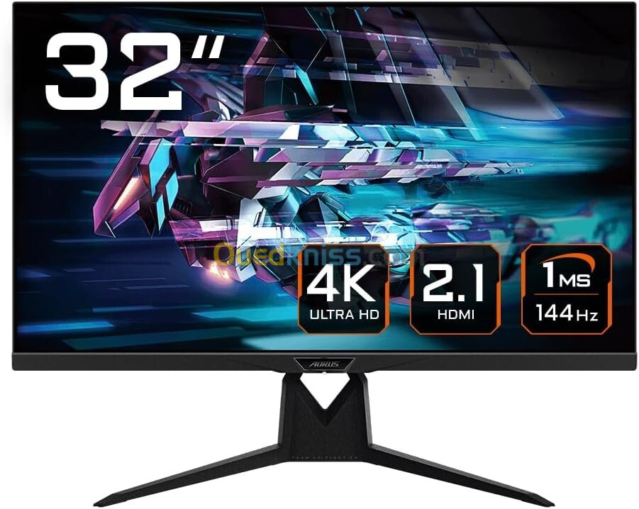 ECRAN AORUS FI32U 32 UHD 3840x2160 144Hz 1MS KVM 350CD/m FreeSync Premium Pro DisplayHDR 400