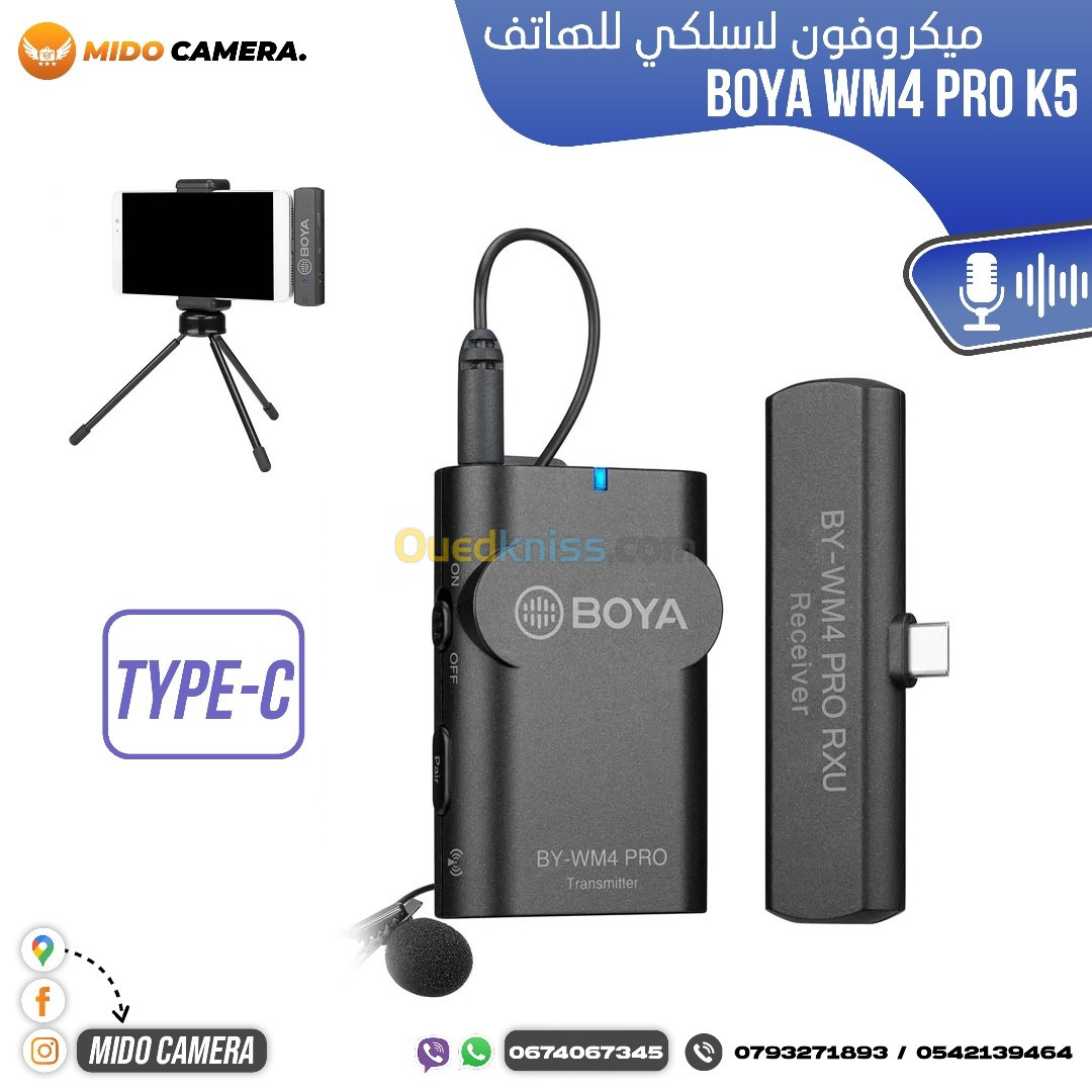 BOYA WM4 Pro K5 Microphone HF Sans Fil