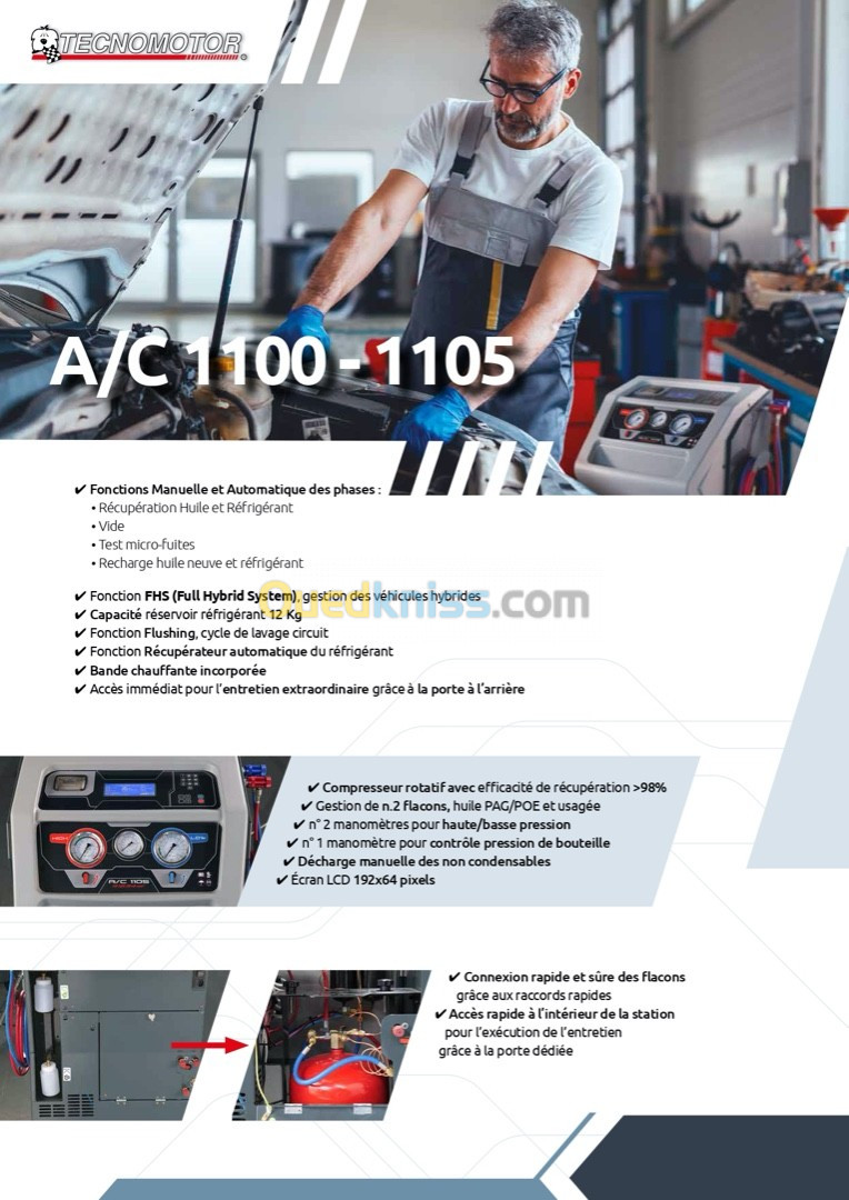 Station de recharge automatique de climatisation automobile A/C 1100