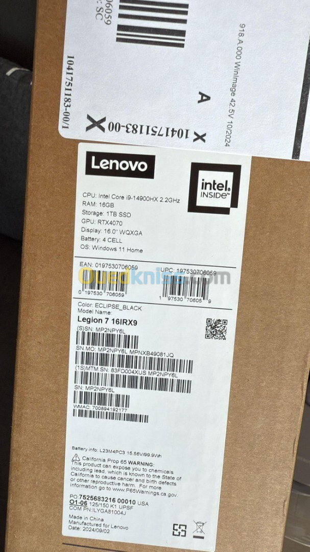 LENOVO LEGION 7 SLIM / I9. Neuf Sous Emballage 