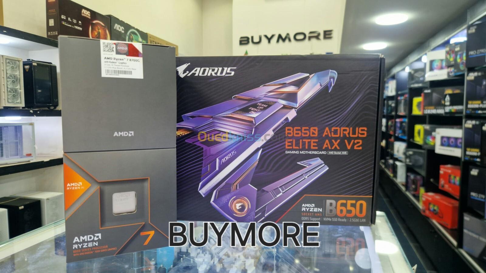 BUNDLE GIGABYTE B650 AORUS ELITE AX V2 + AMD RYZEN 7 8700G