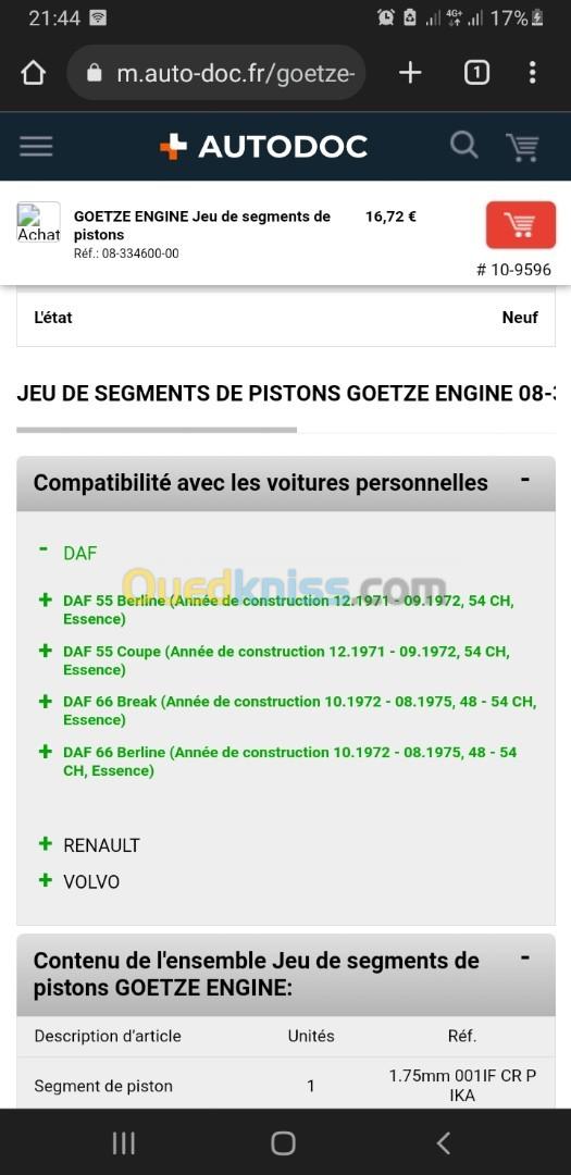 Segment moteur