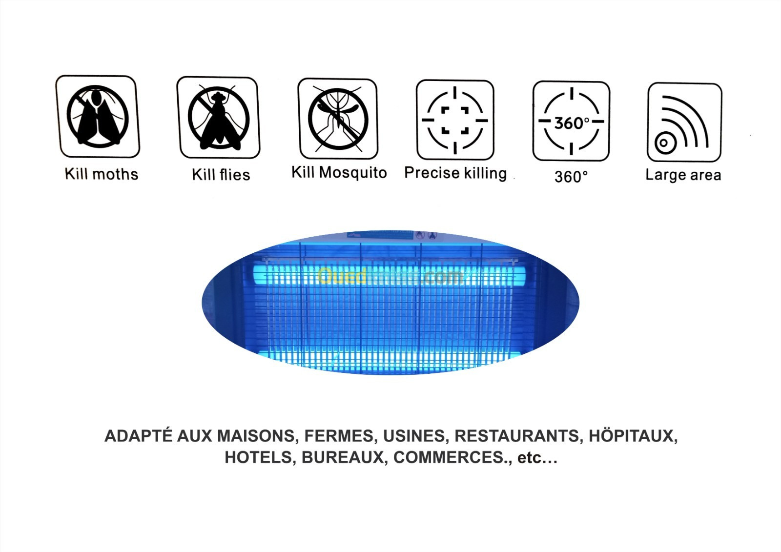 lampe Anti moustique Anti Mouches insectes (2 dimensions disponibles)