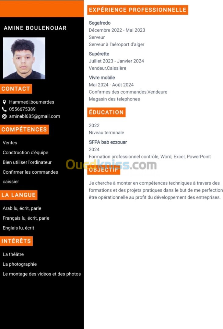 Cherche travail week-end agent polyvalent 