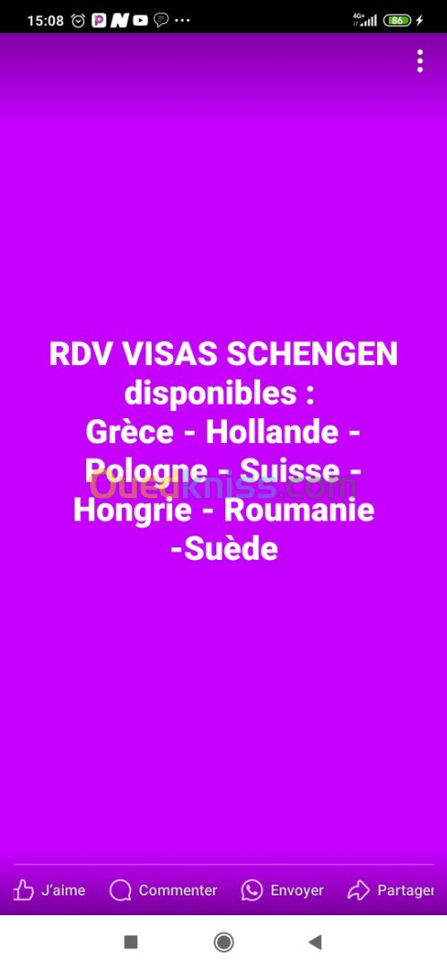 RDV VISAS SCHENGEN 