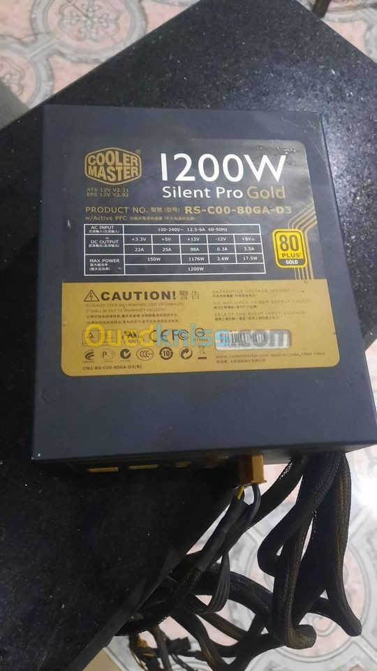 Alimentation cooler master 1200W silent Pro Gold