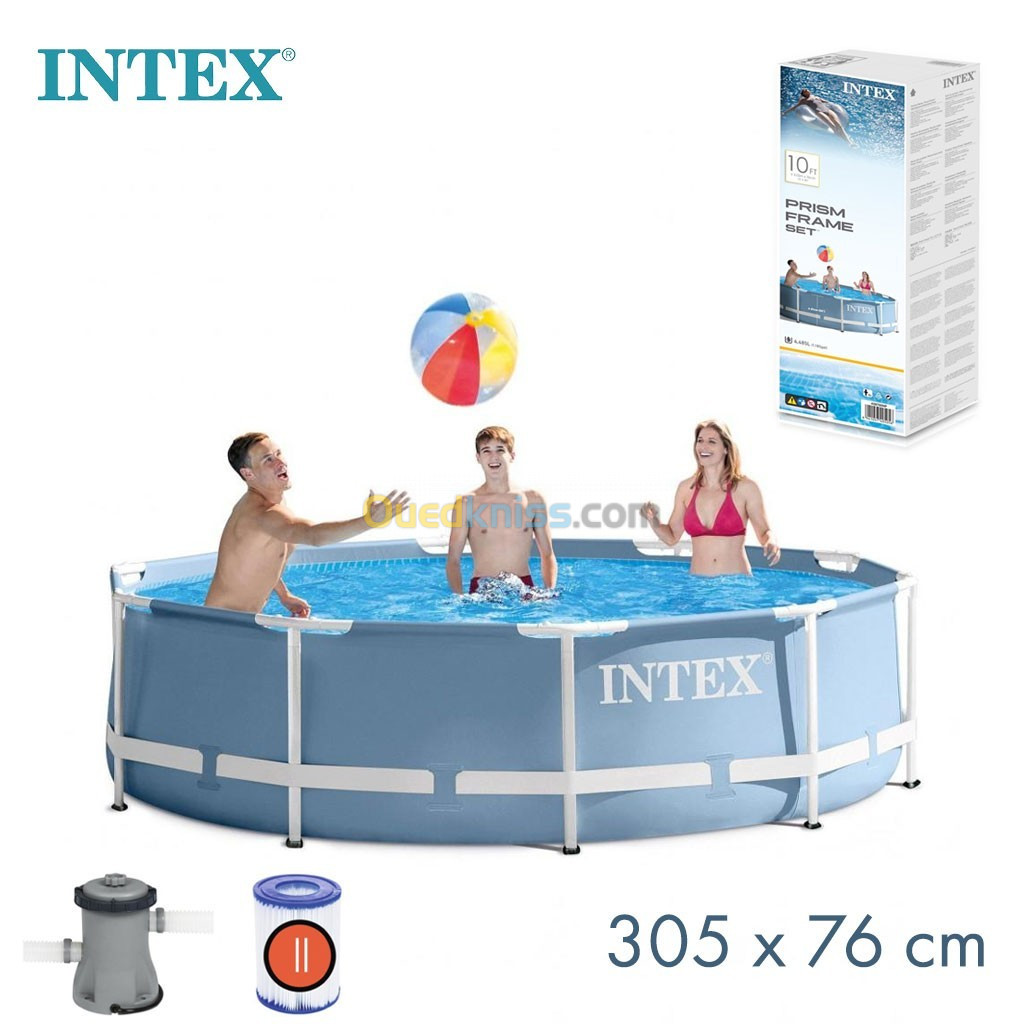 INTEX Piscine Prism Frame (305 cm X 76 cm) avec pompe à filtre type "H"