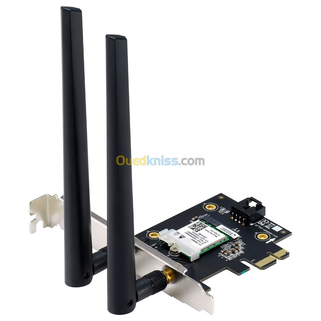 AX1800 Dual Band PCI-E WiFi 6 (802.11ax). Bluetooth 5.2, sécurité réseau WPA3, OFDMA et MU-MIMO