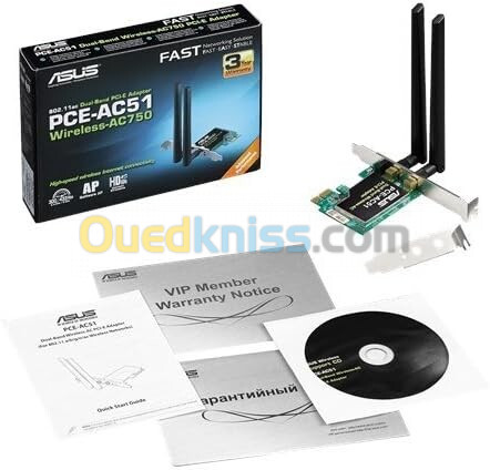 ASUS PCE-AC51 Adaptateur PCIe double bande Wi-Fi-AC750