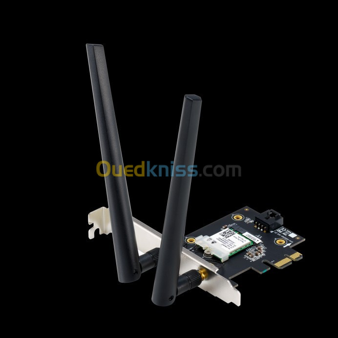 AX1800 Dual Band PCI-E WiFi 6 (802.11ax). Bluetooth 5.2, sécurité réseau WPA3, OFDMA et MU-MIMO