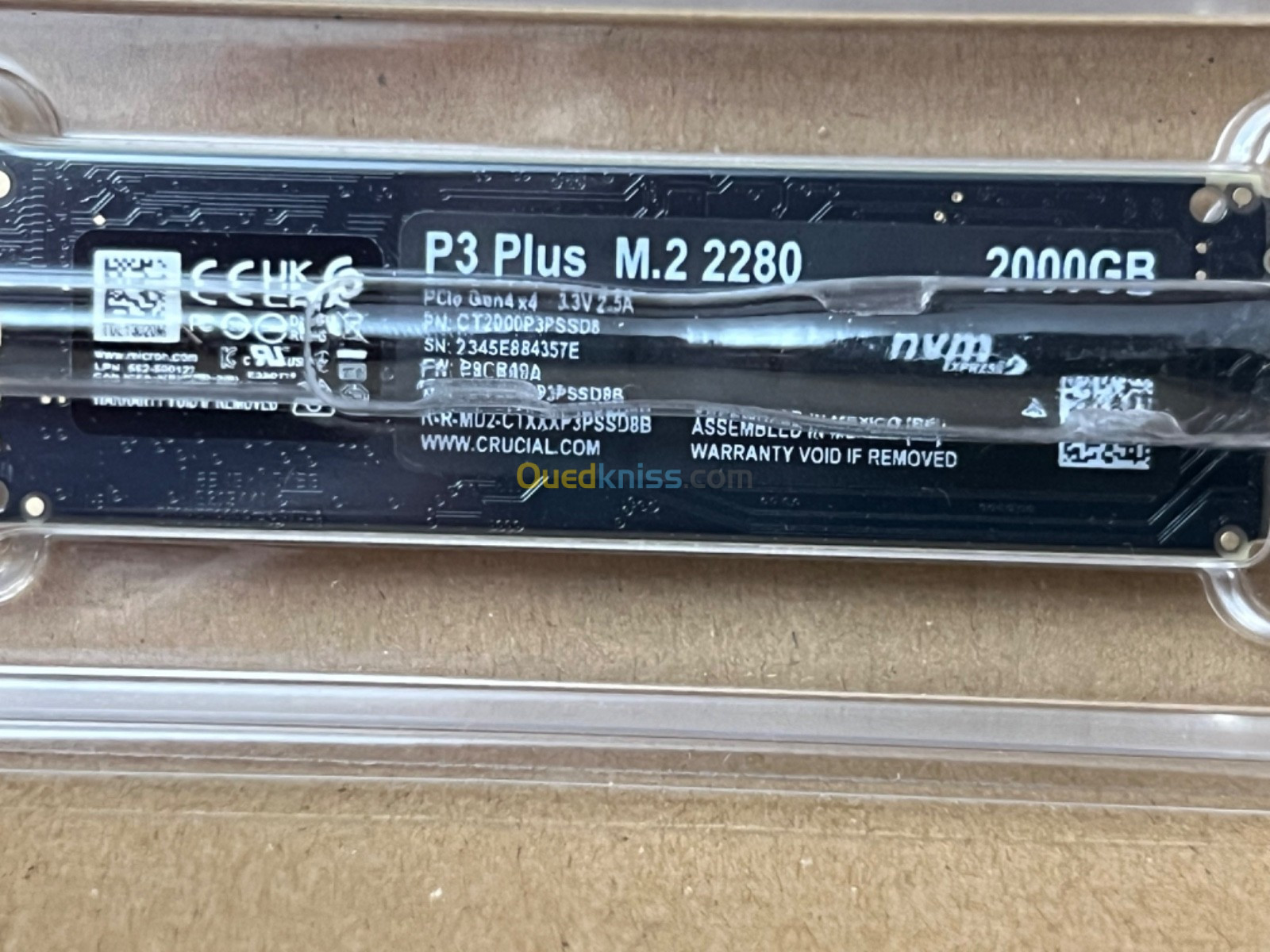 Crucial P3 plus SSD NVMe GEN4 5000mo/s