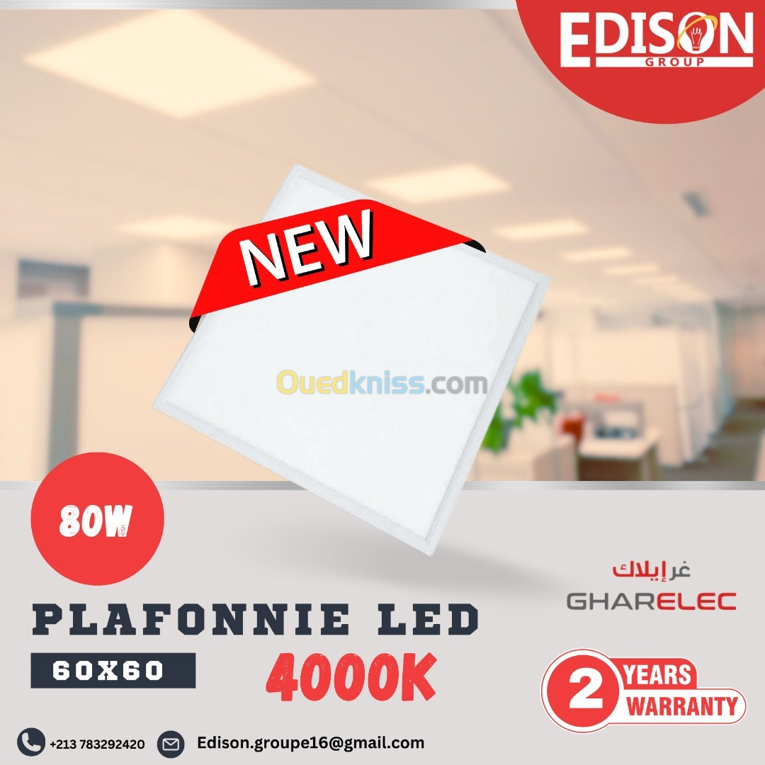  plafonnier 60*60 led 4000K 80w /panel 80w 