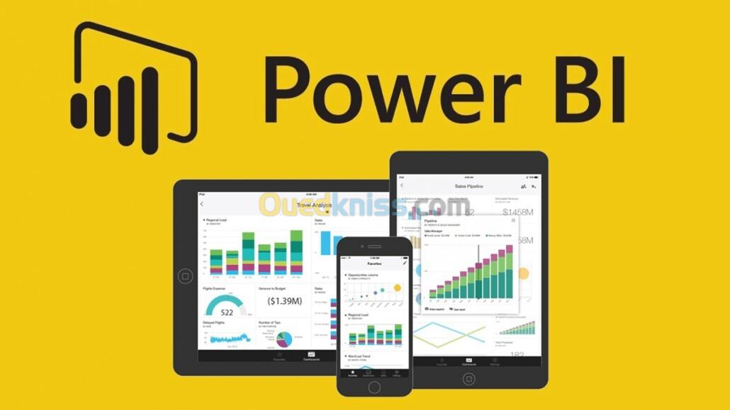 POWER BI , Maîtrisez l'Analyse de Données et la Visualisation et conception tableau de bord 