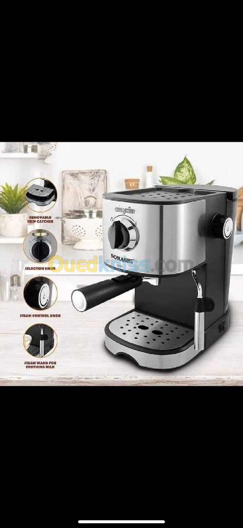 SONASHI Cafetière mini model 15Bars Capacité 1.L 850W SCM-4963