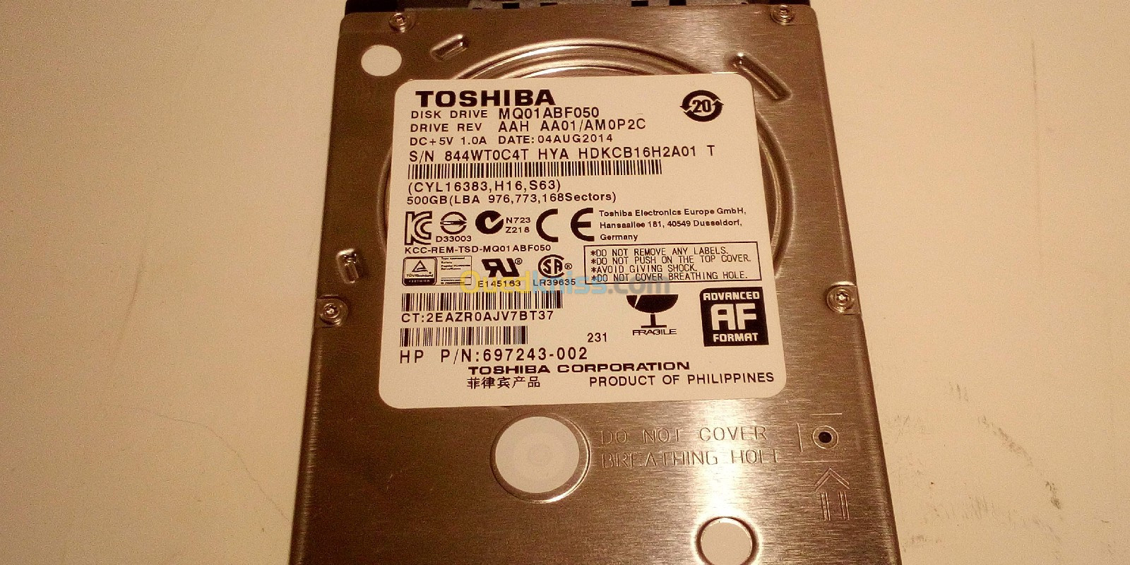 Disque dur HDD 500GB pour laptop 