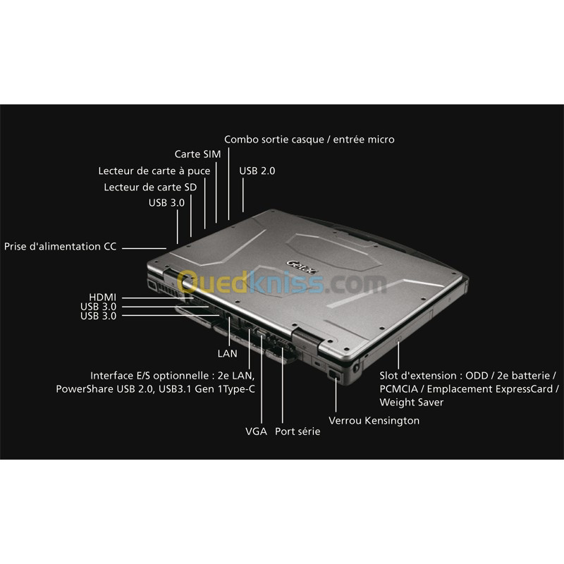 GETAC S410 G4  BASIC - ROBUSTE i7 1185G7 32GO 1TB SSD 