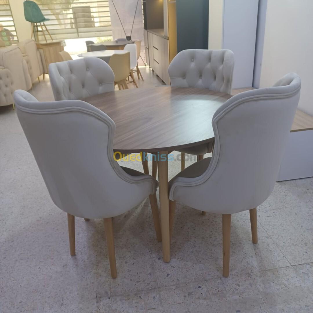 Table ronde et carrée pour cuisine et salon bois MDF en promotion طاولة مطبخ وصالون بسعر التخفيض