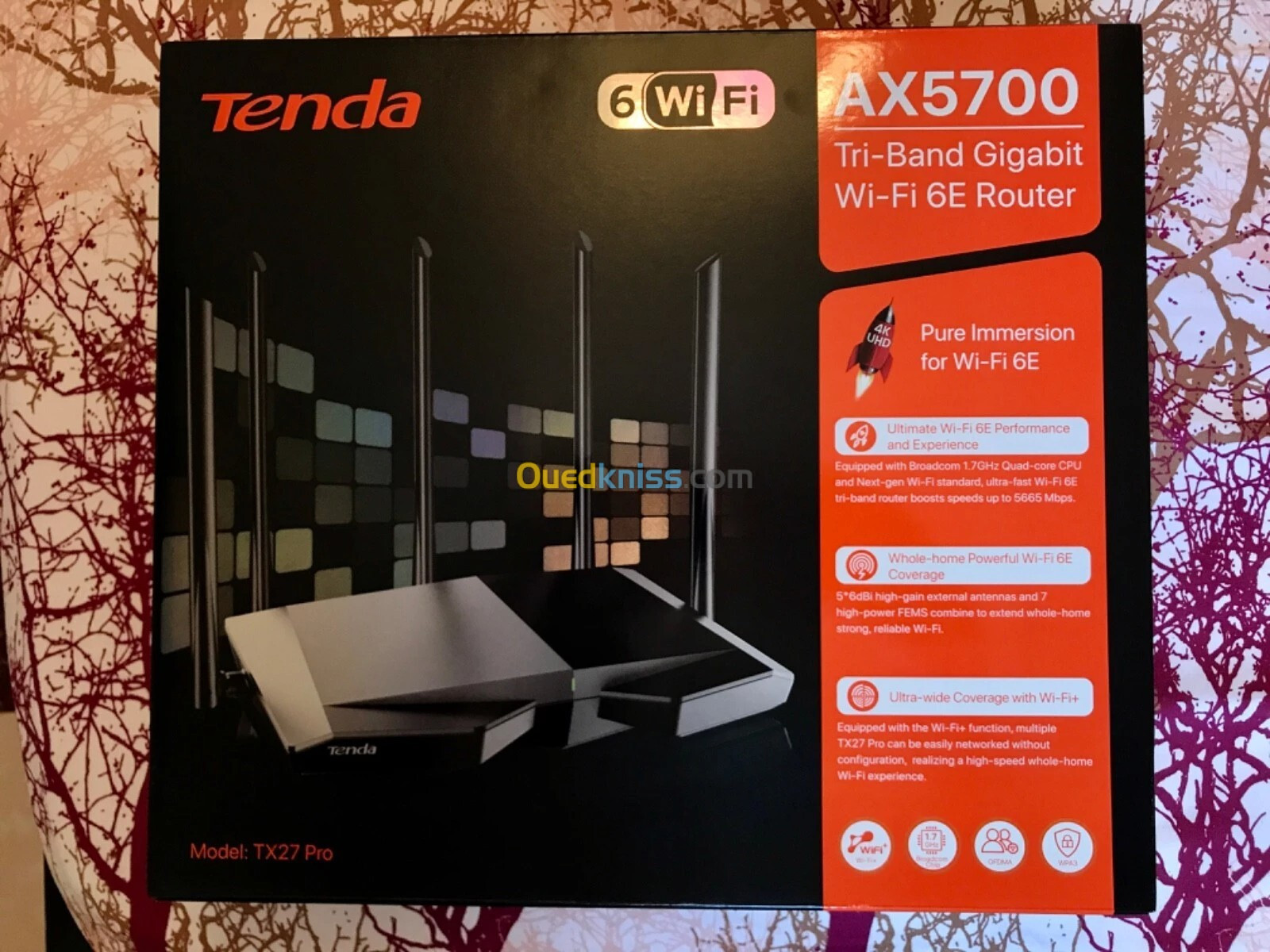   ROUTEUR TENDA TX27 PRO AX5700 WIFI 6  